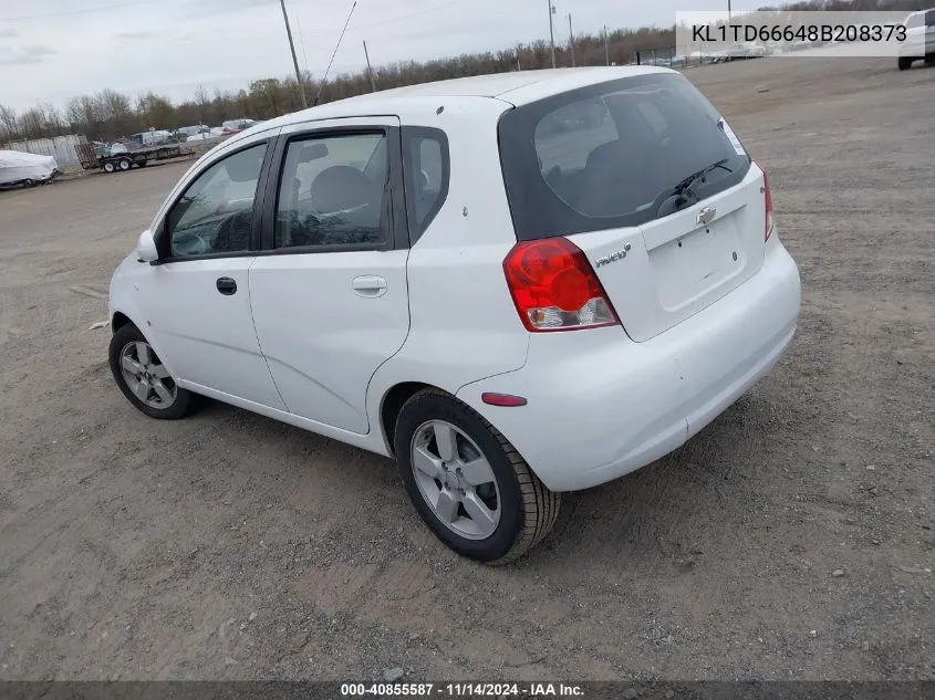 2008 Chevrolet Aveo 5 Ls VIN: KL1TD66648B208373 Lot: 40855587