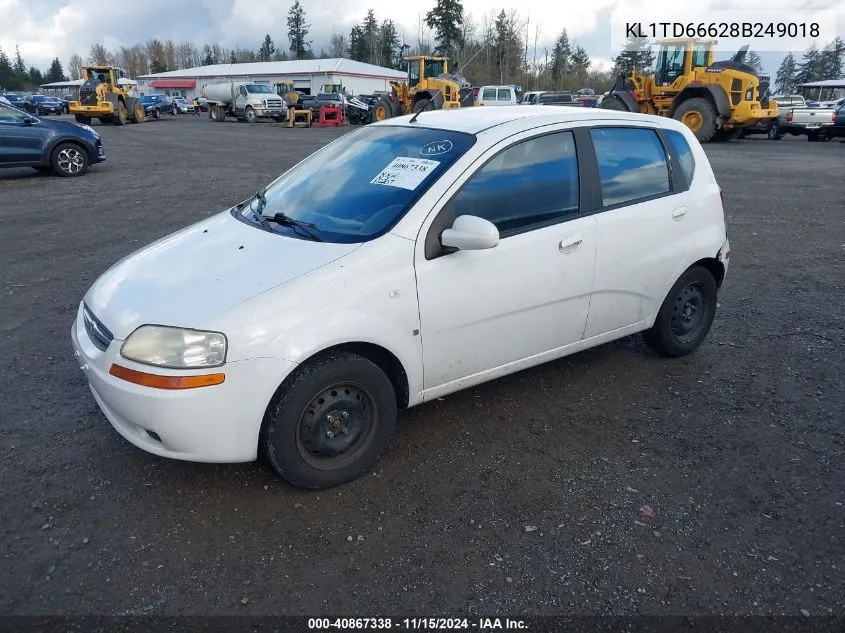 2008 Chevrolet Aveo 5 Ls VIN: KL1TD66628B249018 Lot: 40867338