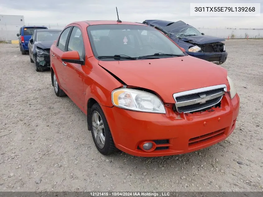 2009 Chevrolet Aveo VIN: 3G1TX55E79L139268 Lot: 12121415