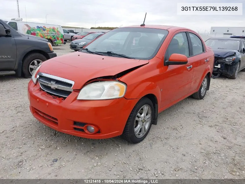 2009 Chevrolet Aveo VIN: 3G1TX55E79L139268 Lot: 12121415