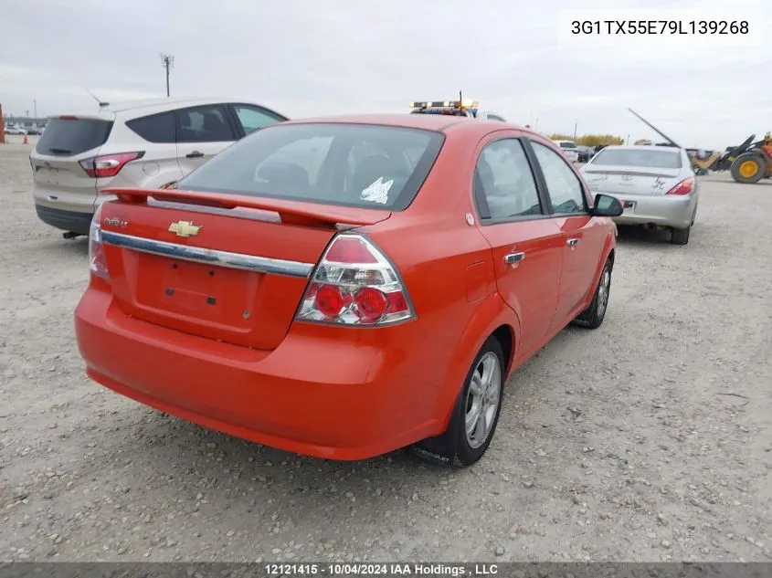 2009 Chevrolet Aveo VIN: 3G1TX55E79L139268 Lot: 12121415