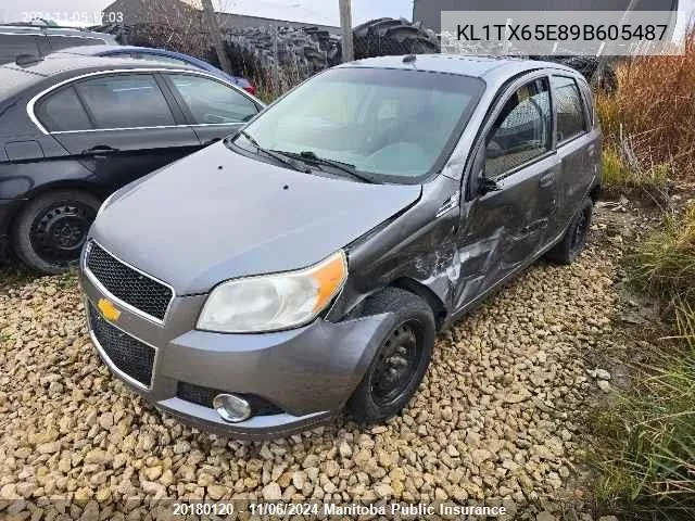 2009 Chevrolet Aveo Lt VIN: KL1TX65E89B605487 Lot: 20180120