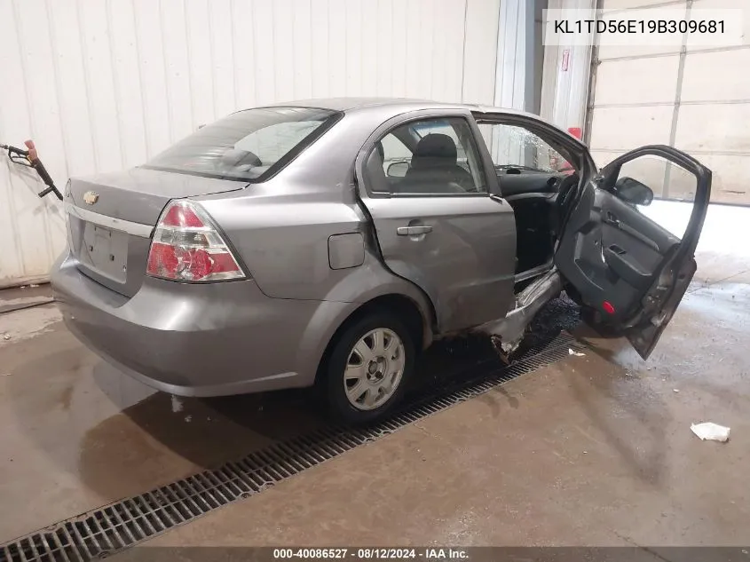 2009 Chevrolet Aveo Lt VIN: KL1TD56E19B309681 Lot: 40086527