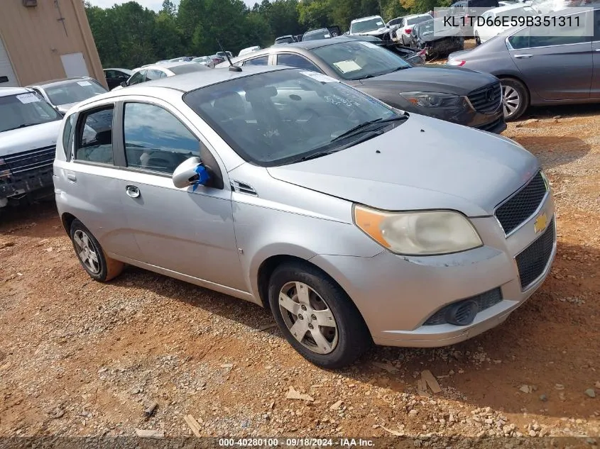 2009 Chevrolet Aveo Lt VIN: KL1TD66E59B351311 Lot: 40280100