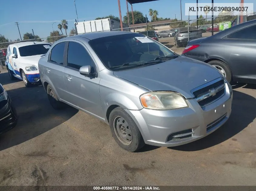 2009 Chevrolet Aveo Lt VIN: KL1TD56E39B394037 Lot: 40598772