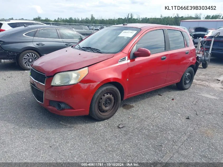 2009 Chevrolet Aveo Lt VIN: KL1TD66E39B303452 Lot: 40611761