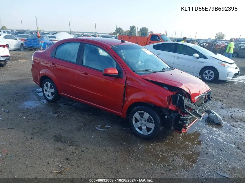 2009 Chevrolet Aveo Lt VIN: KL1TD56E79B692395 Lot: 40692059