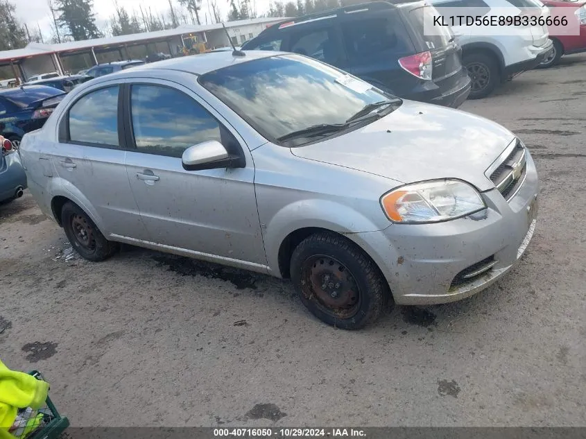 2009 Chevrolet Aveo Ls VIN: KL1TD56E89B336666 Lot: 40716050