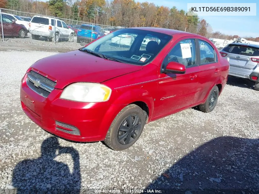 2009 Chevrolet Aveo Lt VIN: KL1TD56E69B389091 Lot: 40742089