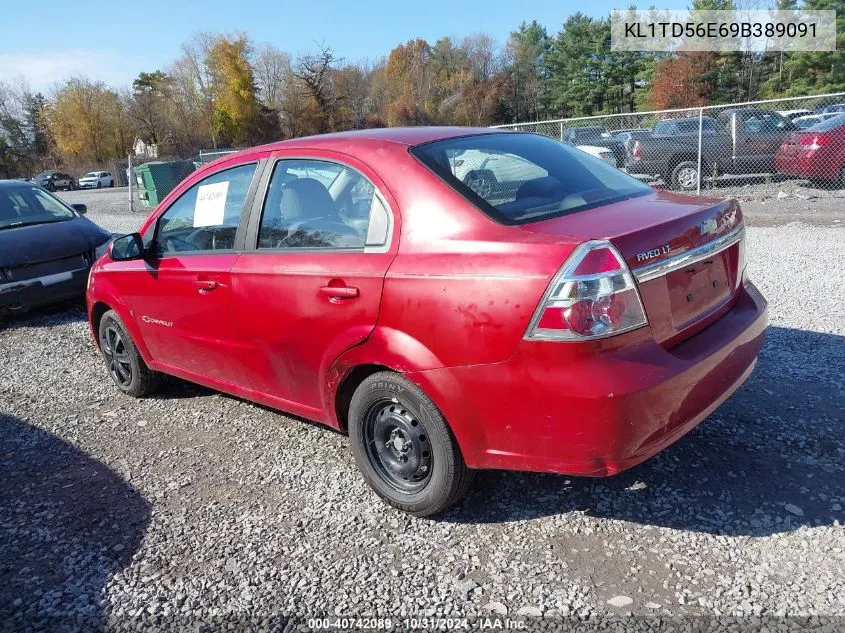 2009 Chevrolet Aveo Lt VIN: KL1TD56E69B389091 Lot: 40742089