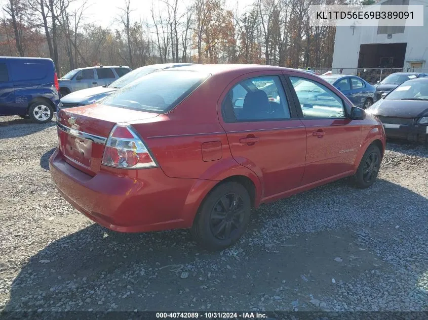 2009 Chevrolet Aveo Lt VIN: KL1TD56E69B389091 Lot: 40742089