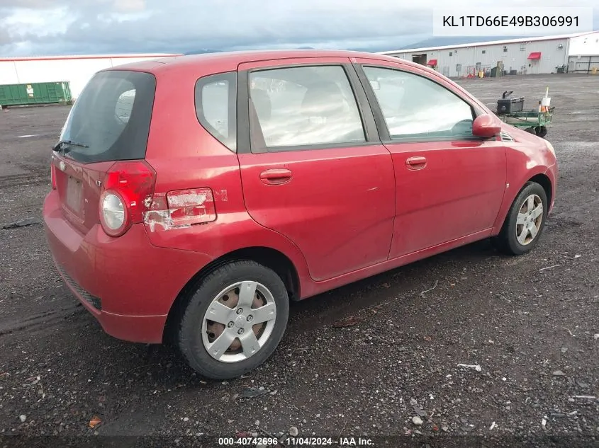 2009 Chevrolet Aveo Lt VIN: KL1TD66E49B306991 Lot: 40742696