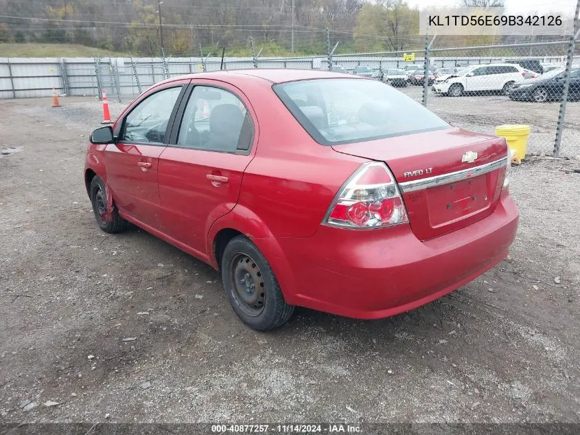 2009 Chevrolet Aveo Lt VIN: KL1TD56E69B342126 Lot: 40877257