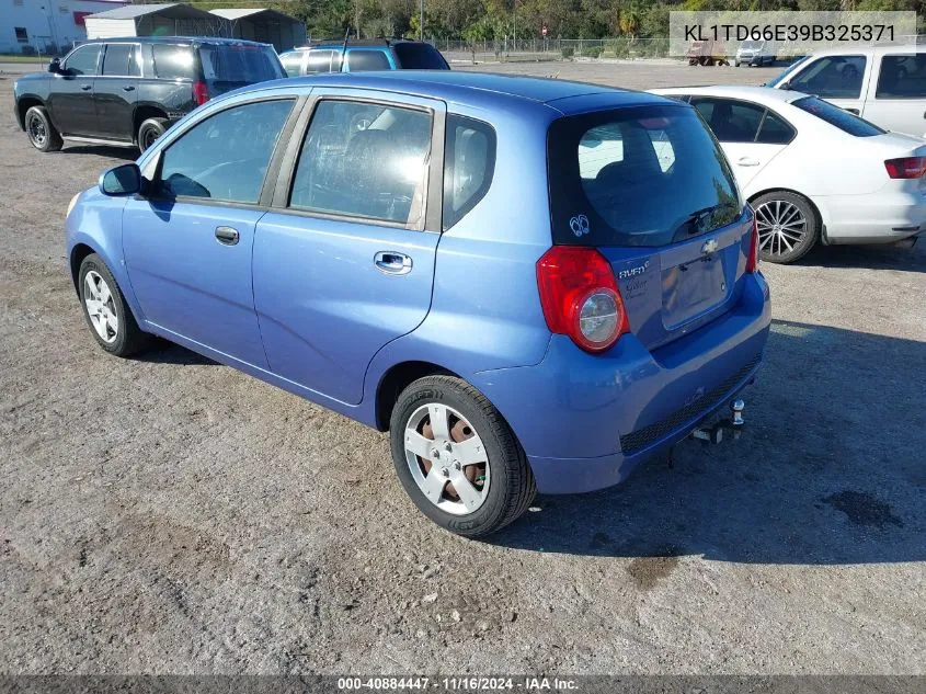 2009 Chevrolet Aveo Lt VIN: KL1TD66E39B325371 Lot: 40884447