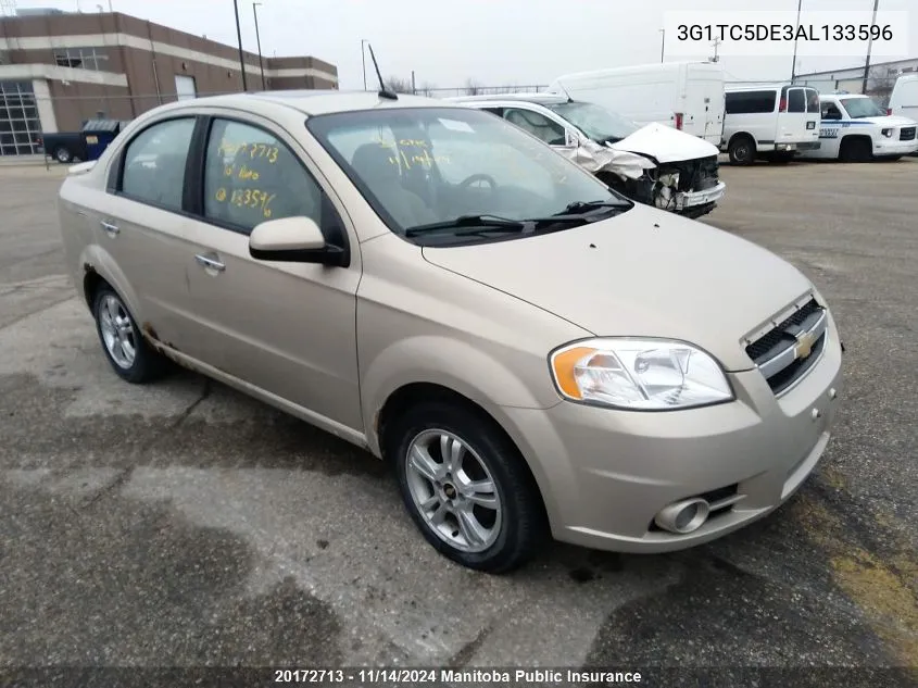 2010 Chevrolet Aveo Lt VIN: 3G1TC5DE3AL133596 Lot: 20172713