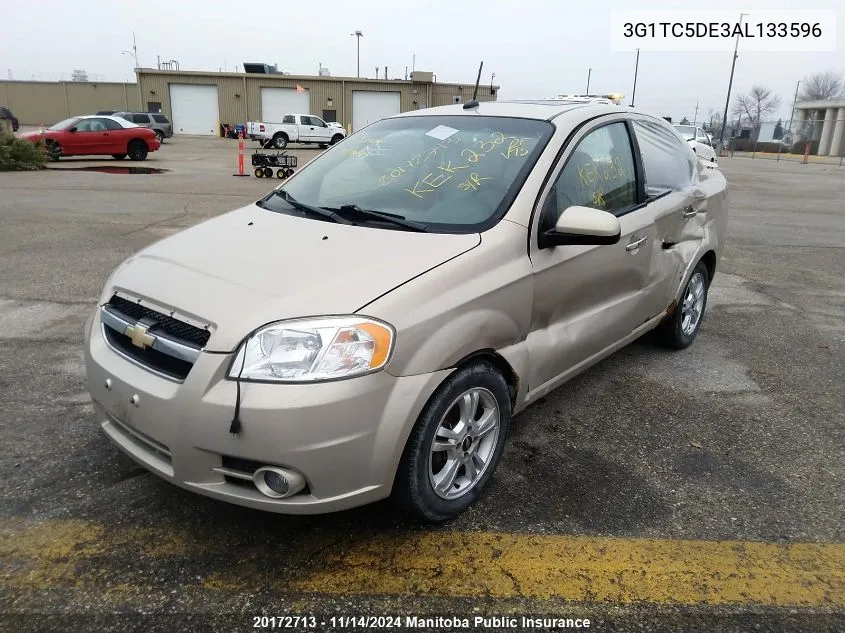 2010 Chevrolet Aveo Lt VIN: 3G1TC5DE3AL133596 Lot: 20172713