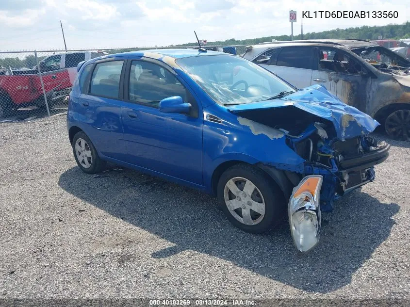 2010 Chevrolet Aveo Lt VIN: KL1TD6DE0AB133560 Lot: 40103269