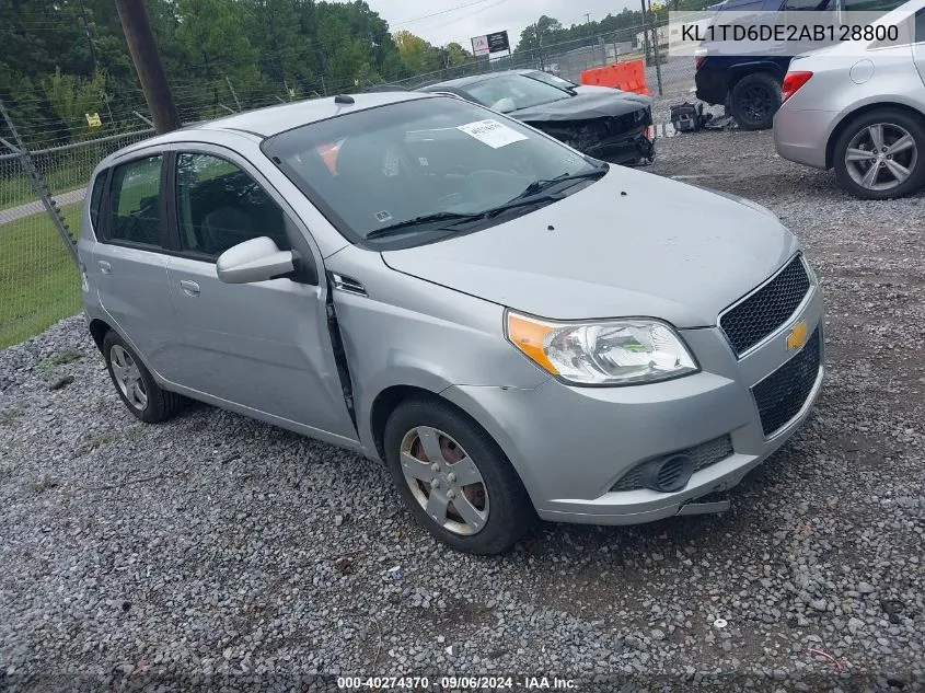 2010 Chevrolet Aveo Lt VIN: KL1TD6DE2AB128800 Lot: 40274370