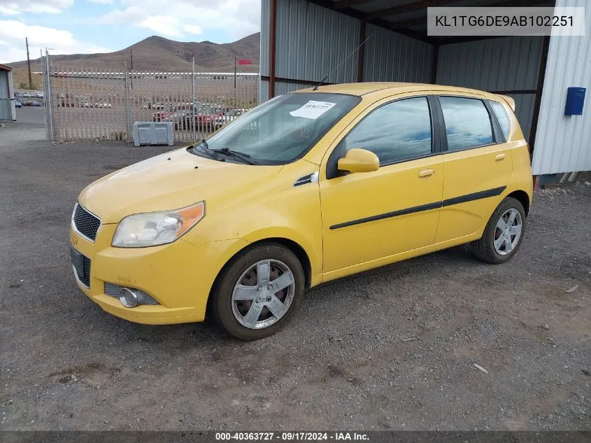 2010 Chevrolet Aveo Lt VIN: KL1TG6DE9AB102251 Lot: 40363727