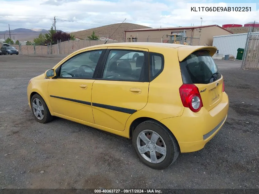 2010 Chevrolet Aveo Lt VIN: KL1TG6DE9AB102251 Lot: 40363727