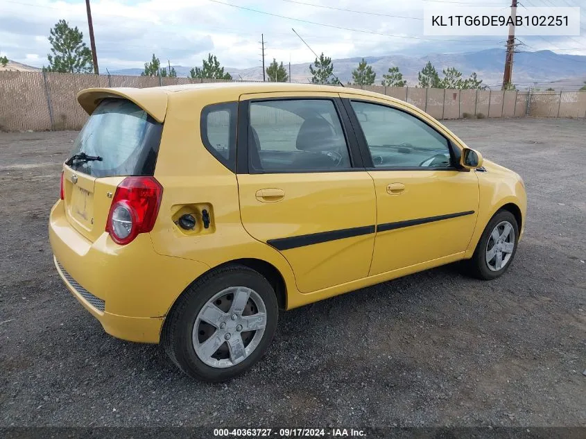 2010 Chevrolet Aveo Lt VIN: KL1TG6DE9AB102251 Lot: 40363727