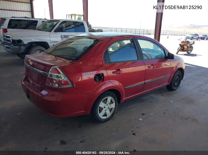 2010 Chevrolet Aveo Ls VIN: KL1TD5DE9AB125290 Lot: 40420163