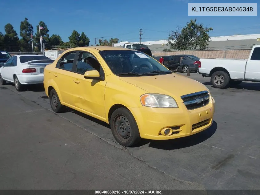 KL1TG5DE3AB046348 2010 Chevrolet Aveo Lt