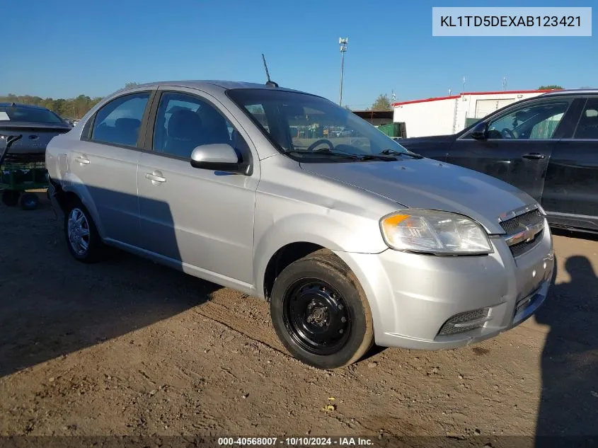 2010 Chevrolet Aveo Lt VIN: KL1TD5DEXAB123421 Lot: 40568007