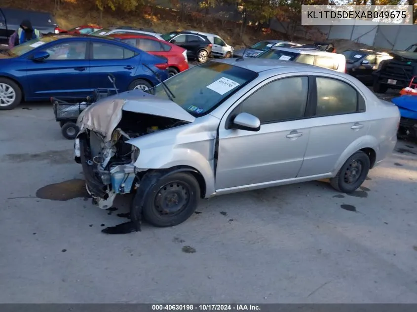 2010 Chevrolet Aveo Lt VIN: KL1TD5DEXAB049675 Lot: 40630198