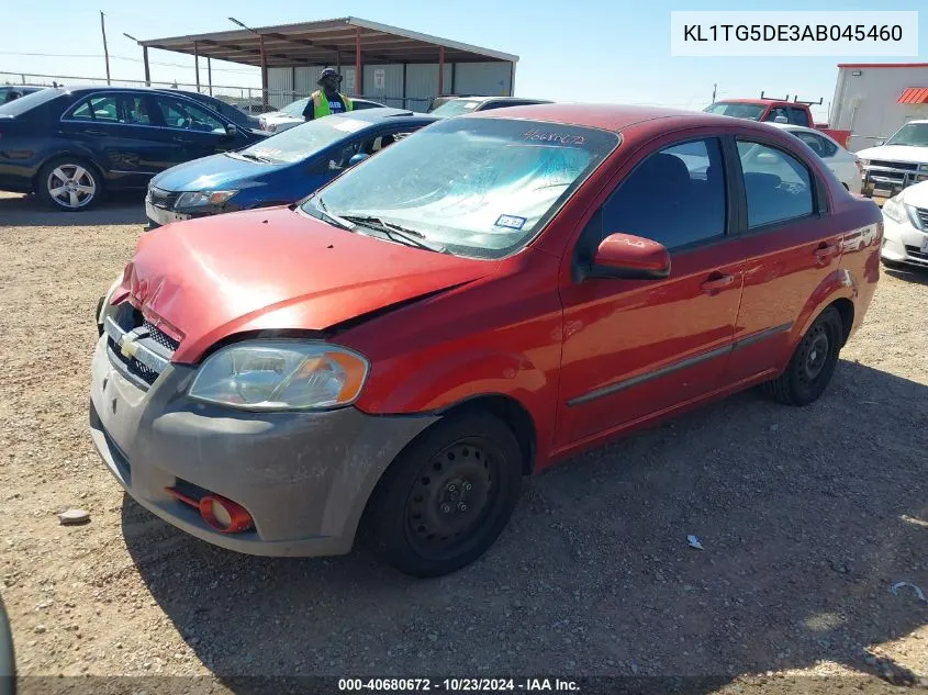 KL1TG5DE3AB045460 2010 Chevrolet Aveo Lt