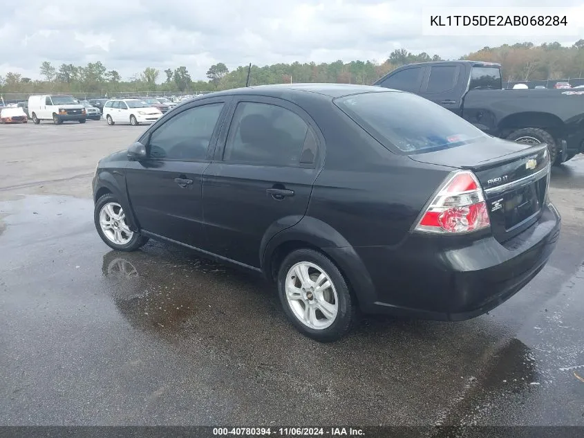 2010 Chevrolet Aveo Lt VIN: KL1TD5DE2AB068284 Lot: 40780394