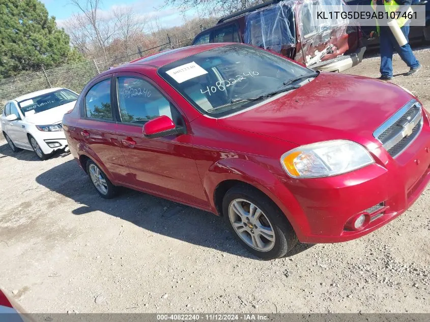 2010 Chevrolet Aveo Lt W/2Lt VIN: KL1TG5DE9AB107461 Lot: 40822240