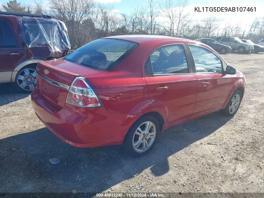 2010 Chevrolet Aveo Lt W/2Lt VIN: KL1TG5DE9AB107461 Lot: 40822240