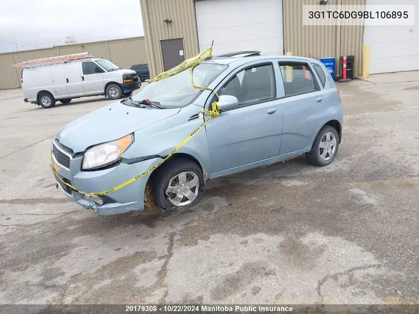 2011 Chevrolet Aveo Lt VIN: 3G1TC6DG9BL106895 Lot: 20179308