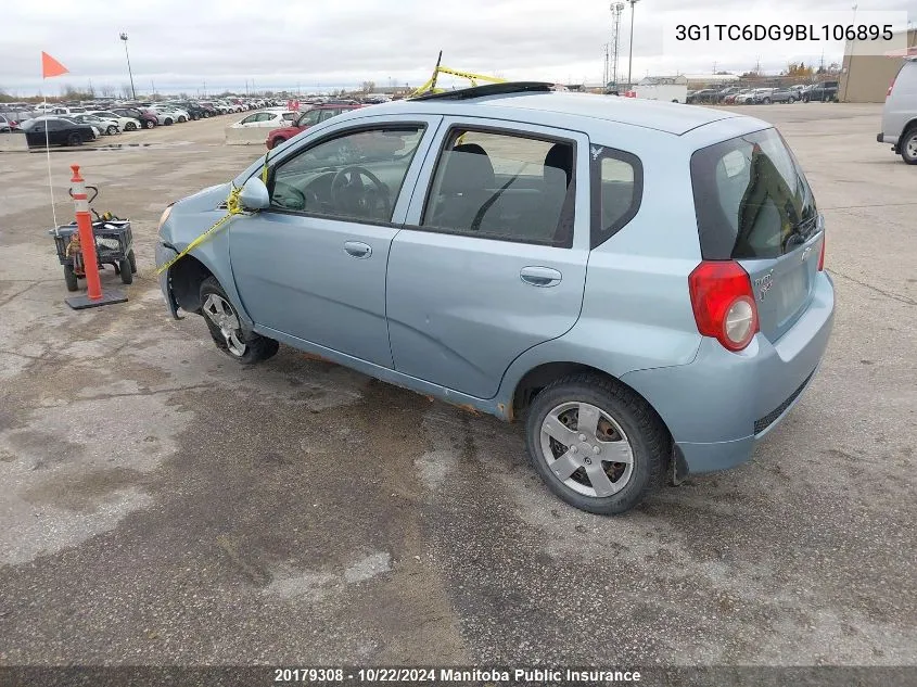 3G1TC6DG9BL106895 2011 Chevrolet Aveo Lt