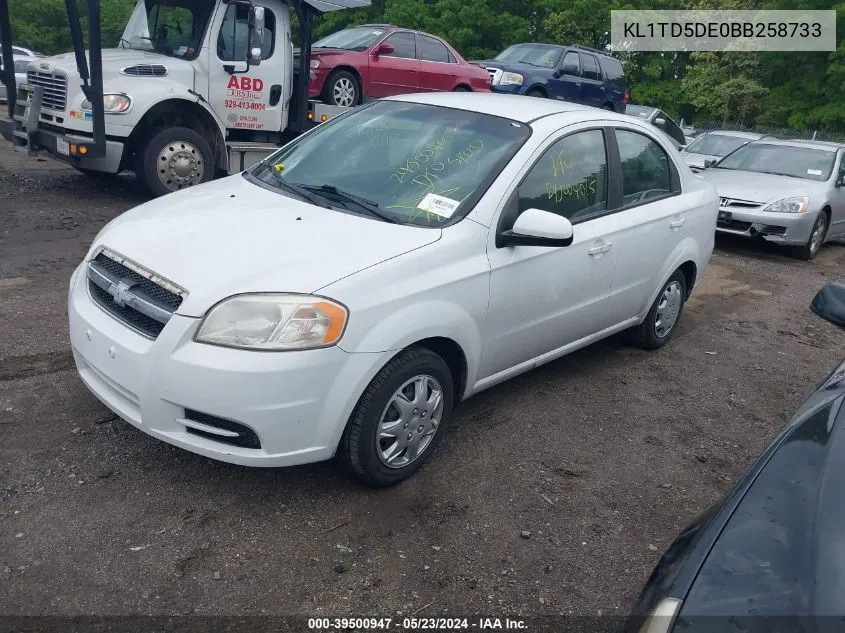 KL1TD5DE0BB258733 2011 Chevrolet Aveo 1Lt