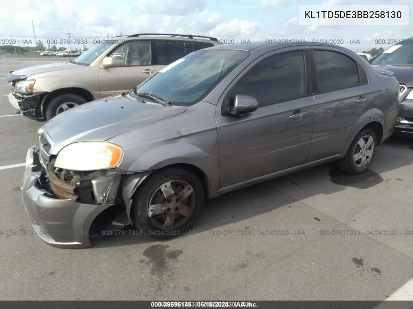 KL1TD5DE3BB258130 2011 Chevrolet Aveo 1Lt