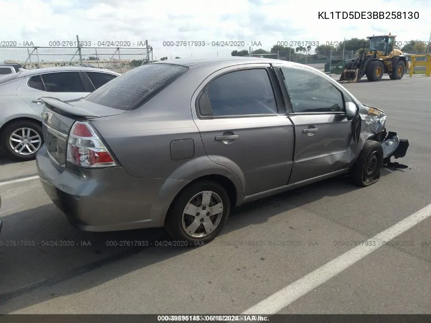 KL1TD5DE3BB258130 2011 Chevrolet Aveo 1Lt