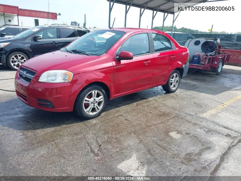 2011 Chevrolet Aveo 1Lt VIN: KL1TD5DE9BB200605 Lot: 40218060