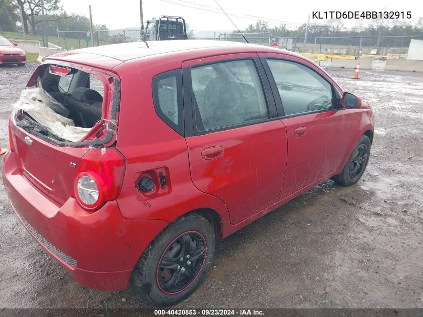 2011 Chevrolet Aveo 1Lt VIN: KL1TD6DE4BB132915 Lot: 40420853