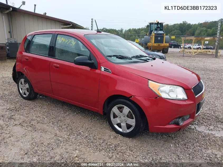 KL1TD6DE3BB172323 2011 Chevrolet Aveo 1Lt