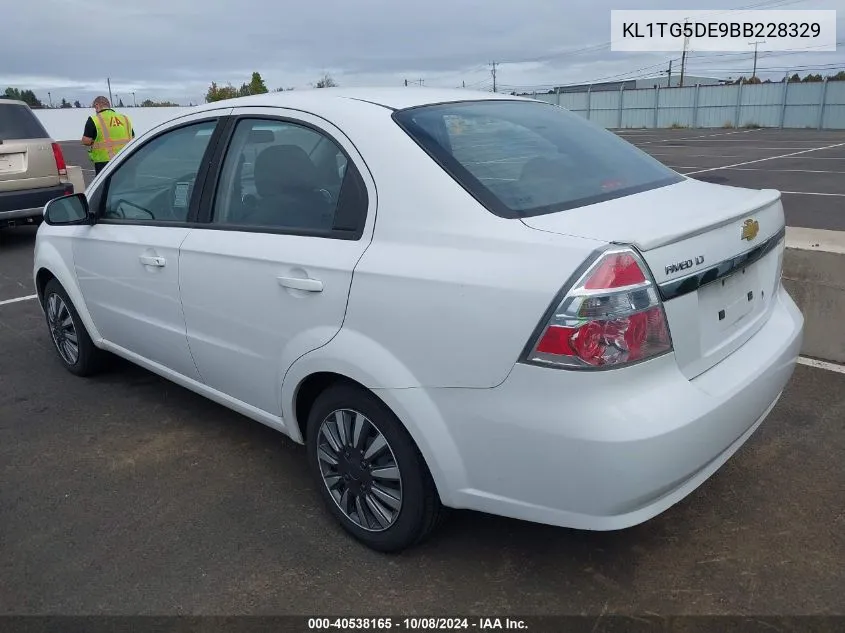 2011 Chevrolet Aveo 2Lt VIN: KL1TG5DE9BB228329 Lot: 40538165