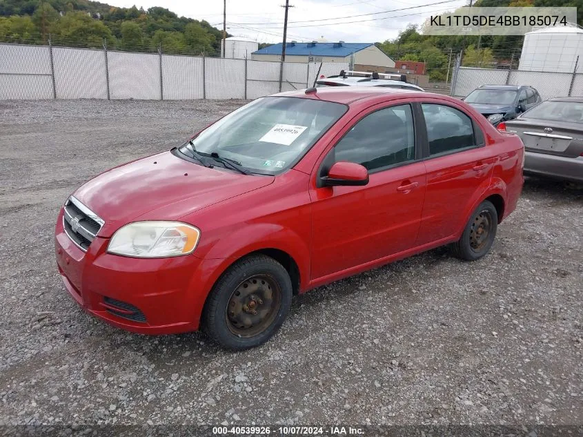 2011 Chevrolet Aveo Ls/Lt VIN: KL1TD5DE4BB185074 Lot: 40539926