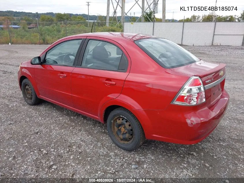 2011 Chevrolet Aveo Ls/Lt VIN: KL1TD5DE4BB185074 Lot: 40539926