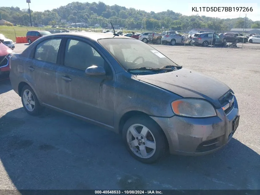 2011 Chevrolet Aveo 1Lt VIN: KL1TD5DE7BB197266 Lot: 40548533