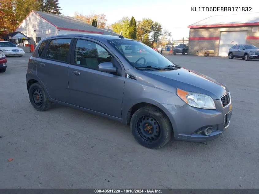 2011 Chevrolet Aveo Ls VIN: KL1TD6DE8BB171832 Lot: 40591228