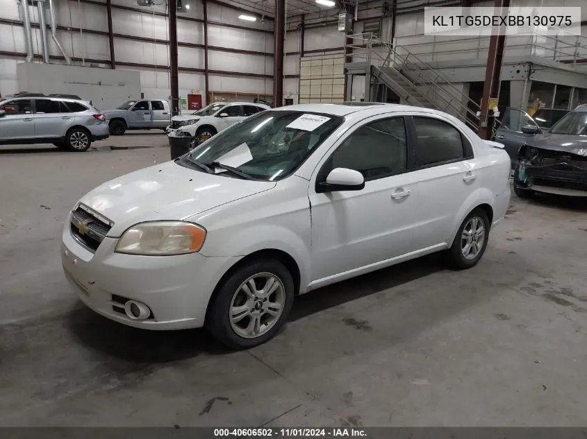 2011 Chevrolet Aveo 2Lt VIN: KL1TG5DEXBB130975 Lot: 40606502