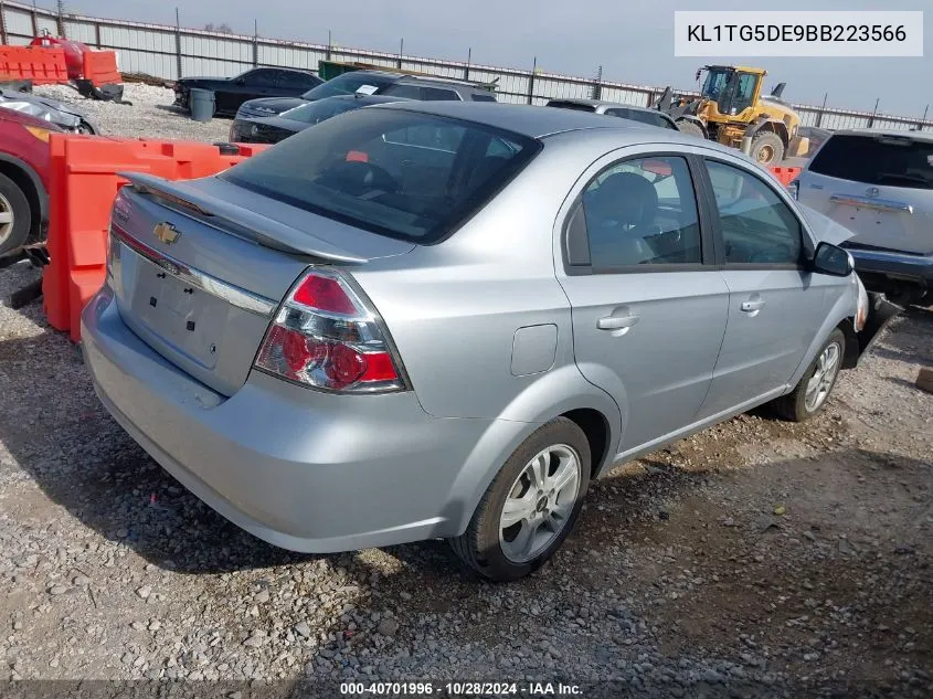 2011 Chevrolet Aveo 2Lt VIN: KL1TG5DE9BB223566 Lot: 40701996