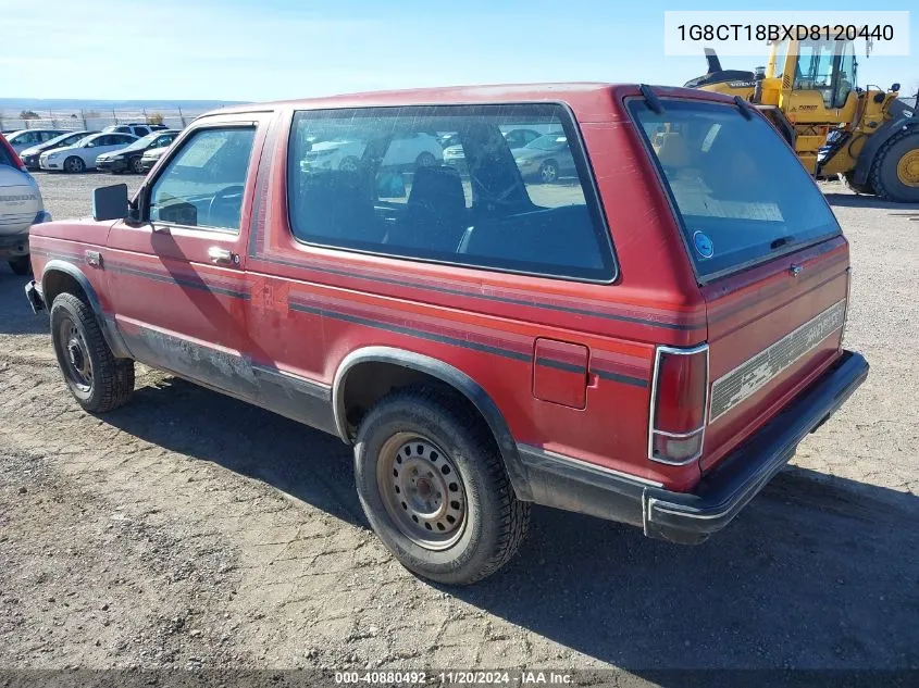 1983 Chevrolet Blazer S10 VIN: 1G8CT18BXD8120440 Lot: 40880492