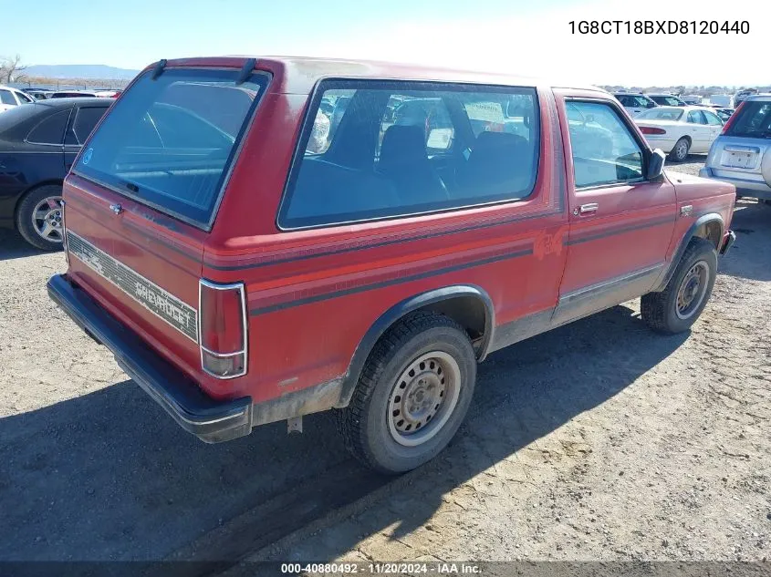 1983 Chevrolet Blazer S10 VIN: 1G8CT18BXD8120440 Lot: 40880492